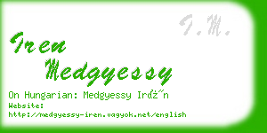 iren medgyessy business card